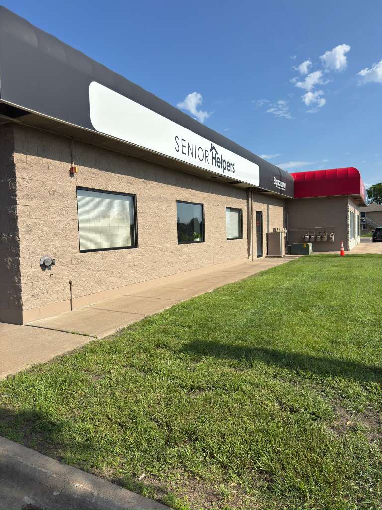 Commercial building exterior painting after